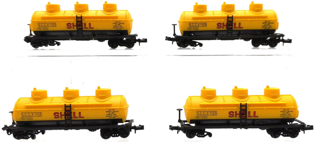 Model Power 3416 N Scale Shell 3-Dome Tank Car #1105 [4] EX/Box