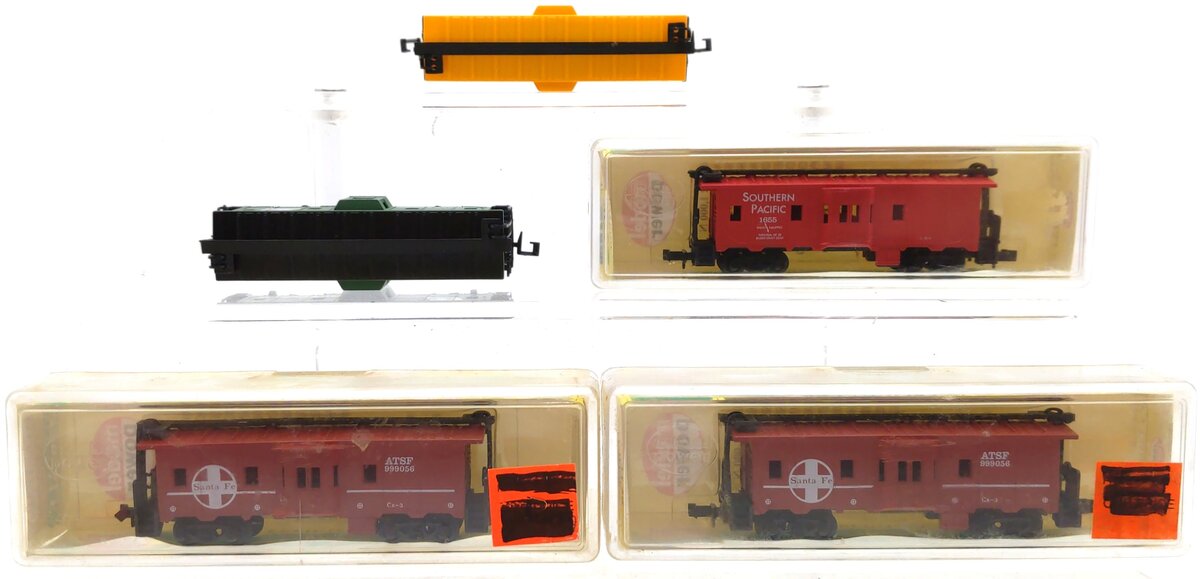 Model Power Assorted N Scale Caboose: 3120, 3122, 3124, 3126 [5] NIB