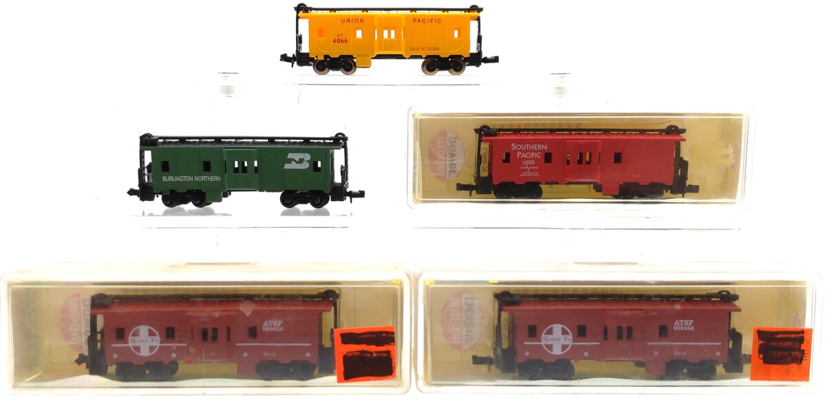 Model Power Assorted N Scale Caboose: 3120, 3122, 3124, 3126 [5] NIB