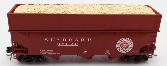 Bluford Shops 16063 N Scale Seaboard Offset-Side 3-Bay Wood Chip Hopper #36020 EX/Box