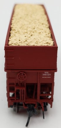 Bluford Shops 16063 N Scale Seaboard Offset-Side 3-Bay Wood Chip Hopper #36020 EX/Box
