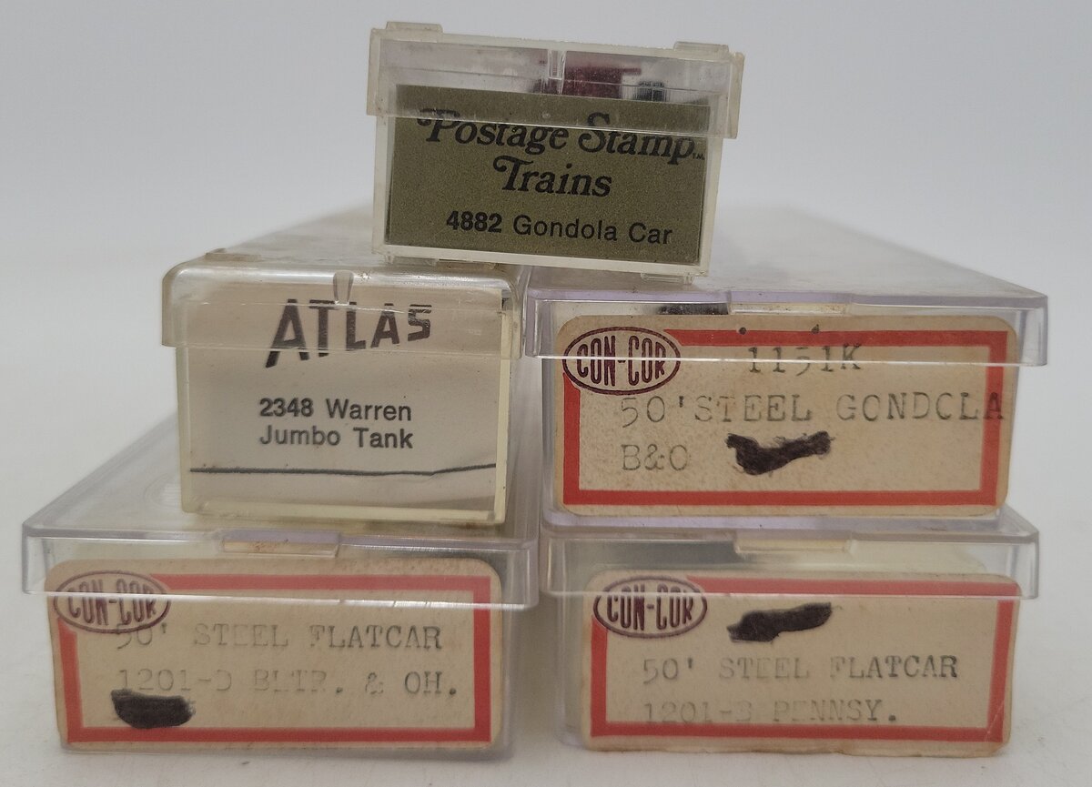 Con-Cor & Atlas N Scale Assorted Freight Cars - CUSTOM/Box