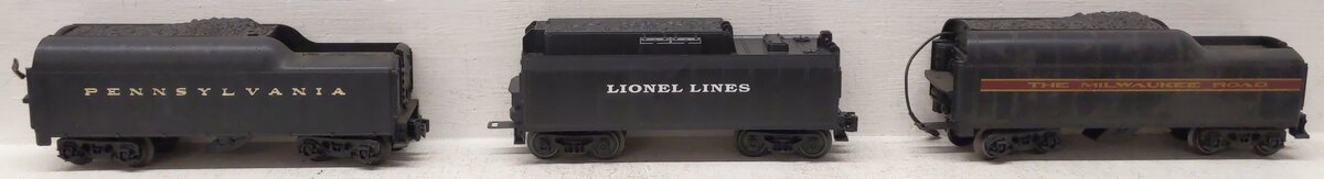 Lionel O Gauge Assorted Tenders [3] VG
