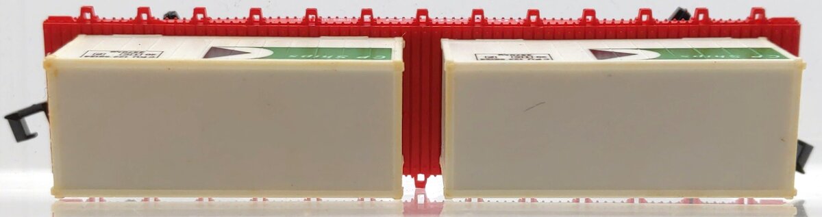 Model Power 4001 N Scale CN 50' Flat Car w/ Two 20' CP Ship Containers #657036 EX/Box