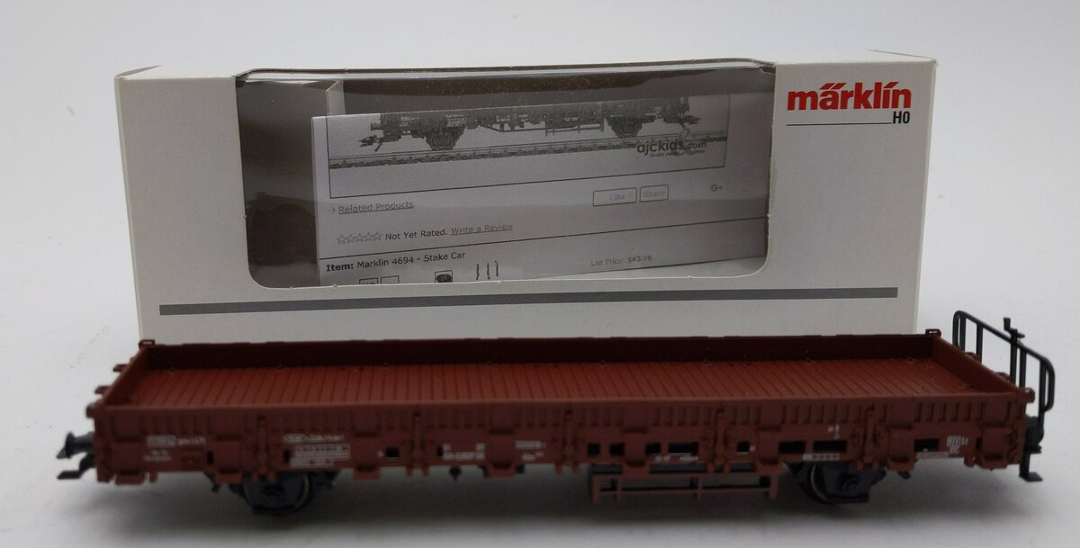 Marklin 4694 DB Flatcar w/Brakeman's Platform EX/Box