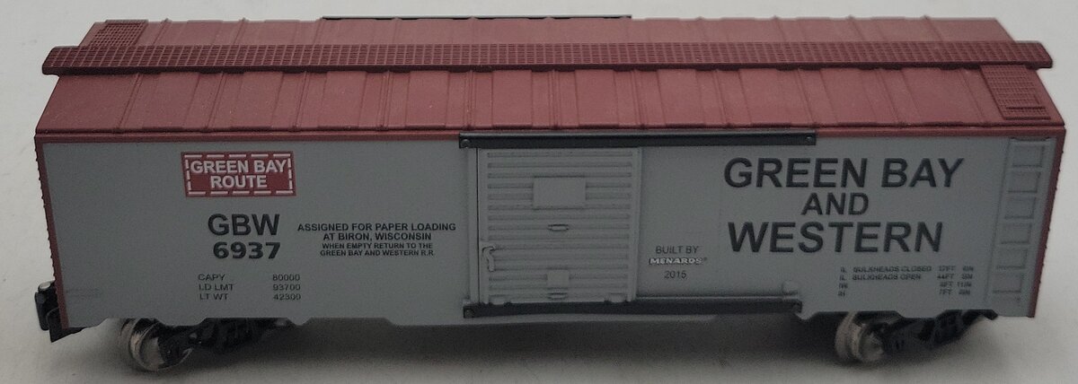 Menards 279-2635 O Green Bay & Western Boxcar #6937 LN