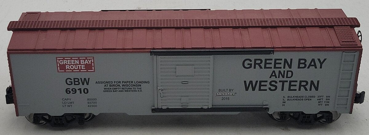 Menards 279-2635 O Green Bay & Western Boxcar #6910 LN