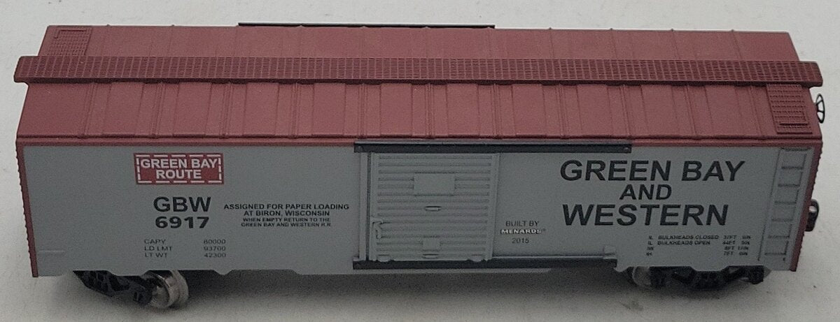 Menards 279-2635 O Green Bay & Western Boxcar #6917 LN