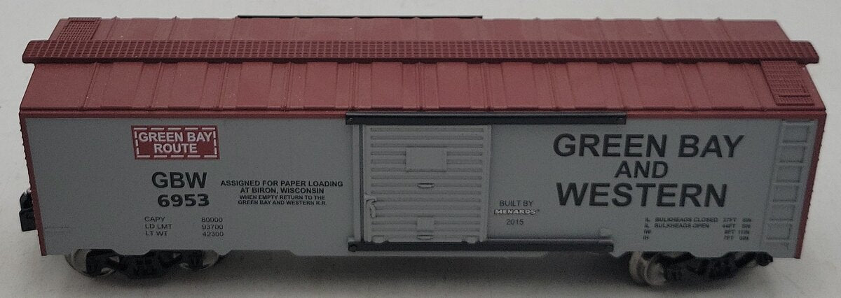 Menards 279-2635 O Green Bay & Western Boxcar #6953 LN