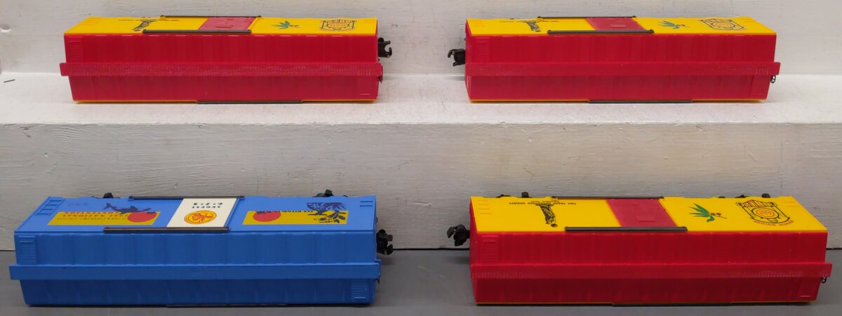 KMT O Gauge Toy Train Operating Society Box Cars [4] VG/Box