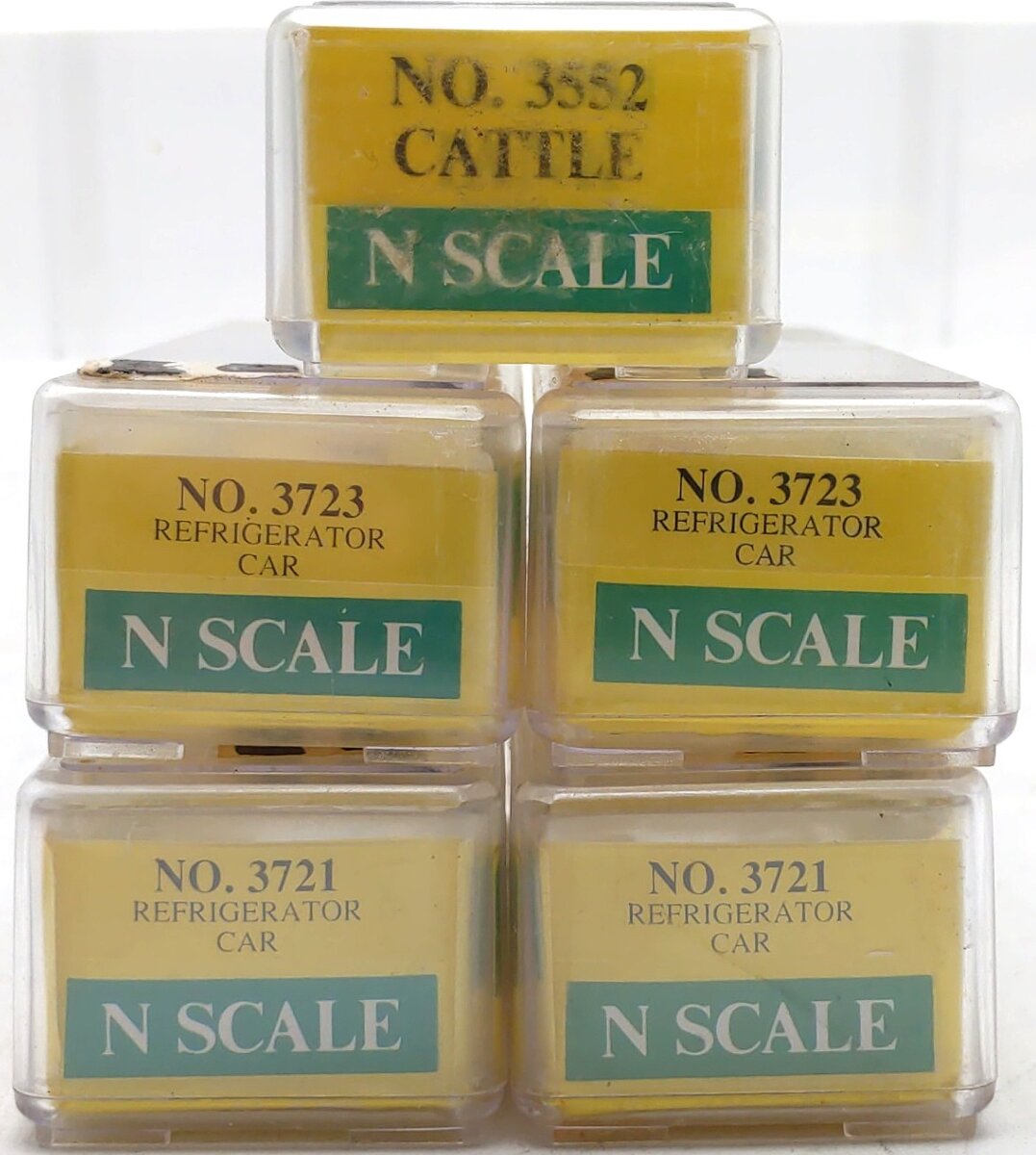 Model Power Assorted N Scale Freight Cars: 3552, 3721, 3723 [5] LN/Box