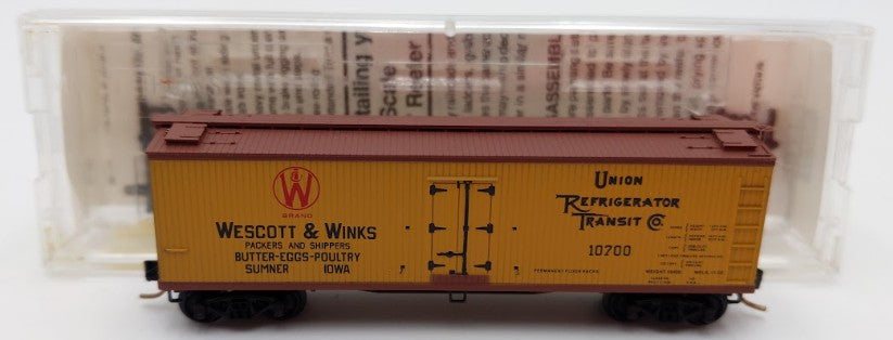 Micro-Trains 04900380 N Wescott & Winks 40' Double Sheathed Wood Reefer #10700 EX/Box