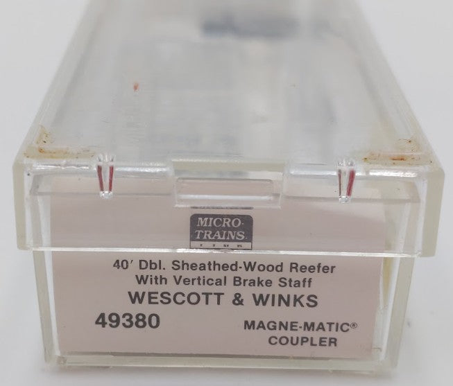 Micro-Trains 04900380 N Wescott & Winks 40' Double Sheathed Wood Reefer #10700 EX/Box