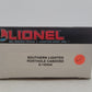 Lionel 6-16504 O Lighted Southern Caboose EX/Box