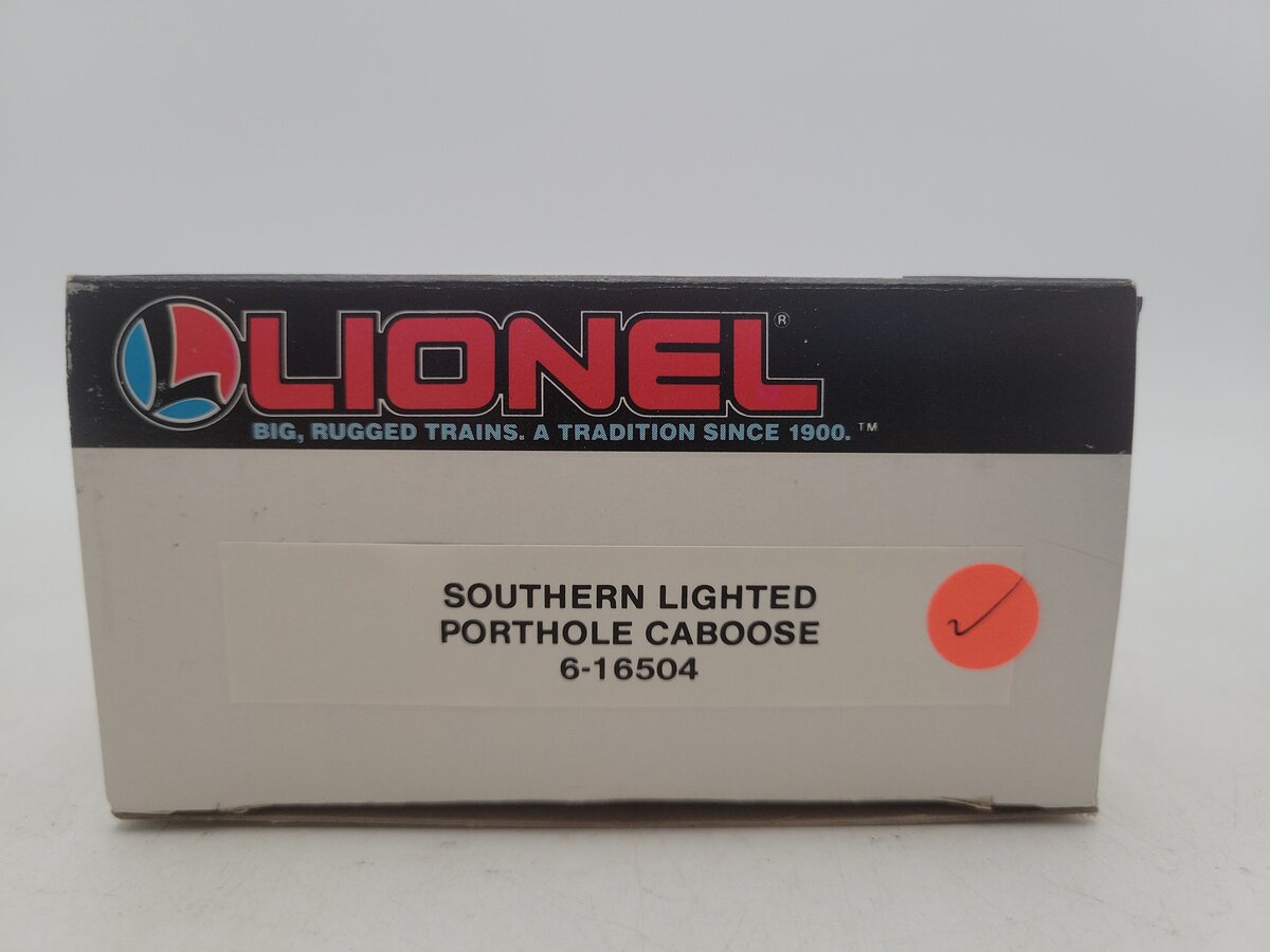Lionel 6-16504 O Lighted Southern Caboose EX/Box