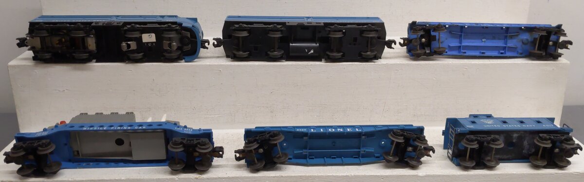 Lionel 1633 Vintage O Gauge Postwar U.S. Navy USNX 6 Unit Military Set VG