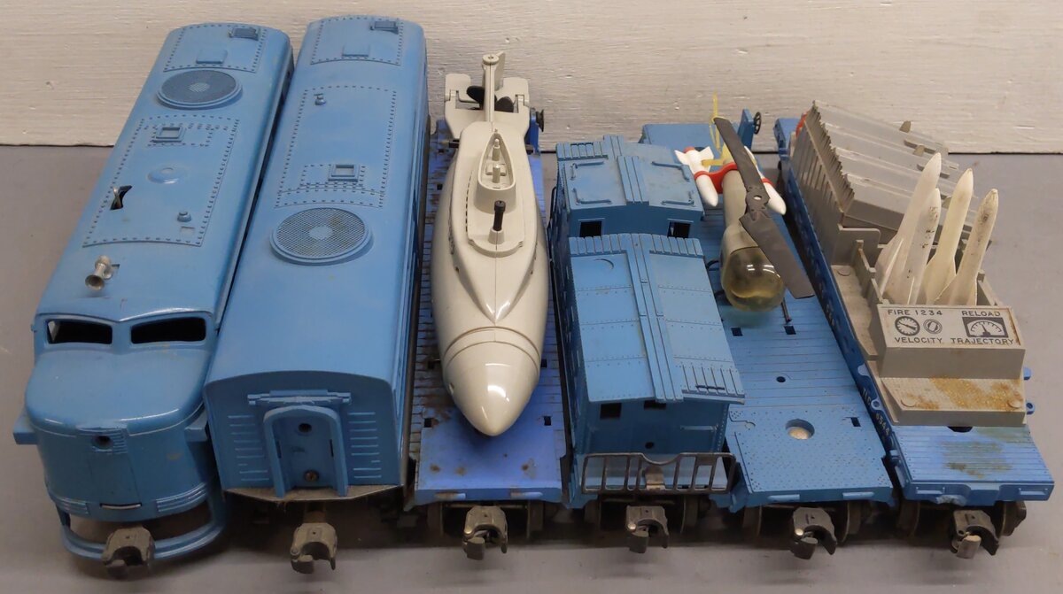Lionel 1633 Vintage O Gauge Postwar U.S. Navy USNX 6 Unit Military Set VG