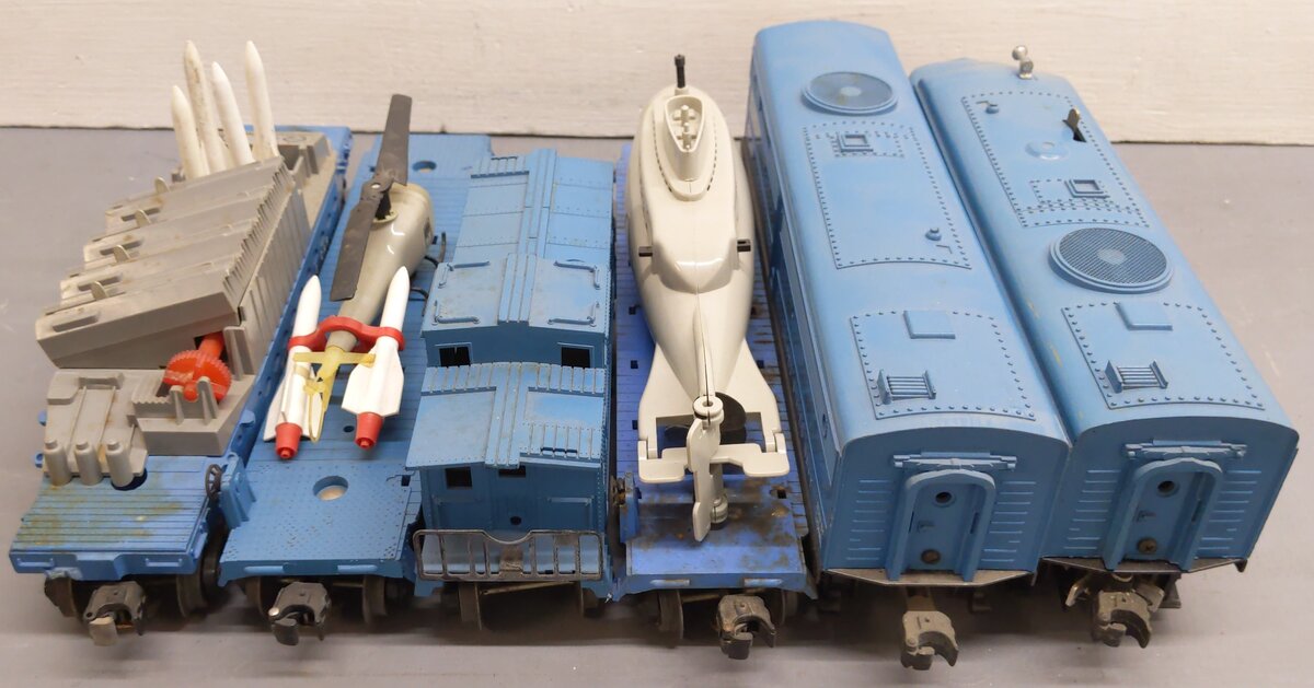 Lionel 1633 Vintage O Gauge Postwar U.S. Navy USNX 6 Unit Military Set VG