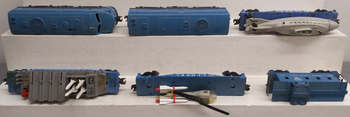 Lionel 1633 Vintage O Gauge Postwar U.S. Navy USNX 6 Unit Military Set VG