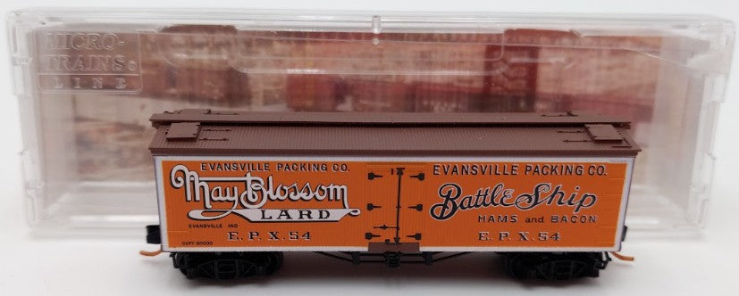 Micro-Trains 05800140 N Evansville Packing Co. 36' Wood Sheathed Reefer #54 EX/Box