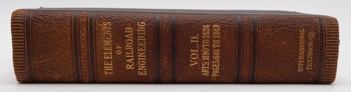 The Elements of RailRoad Engineering Vol.2 Hardcover Book VG