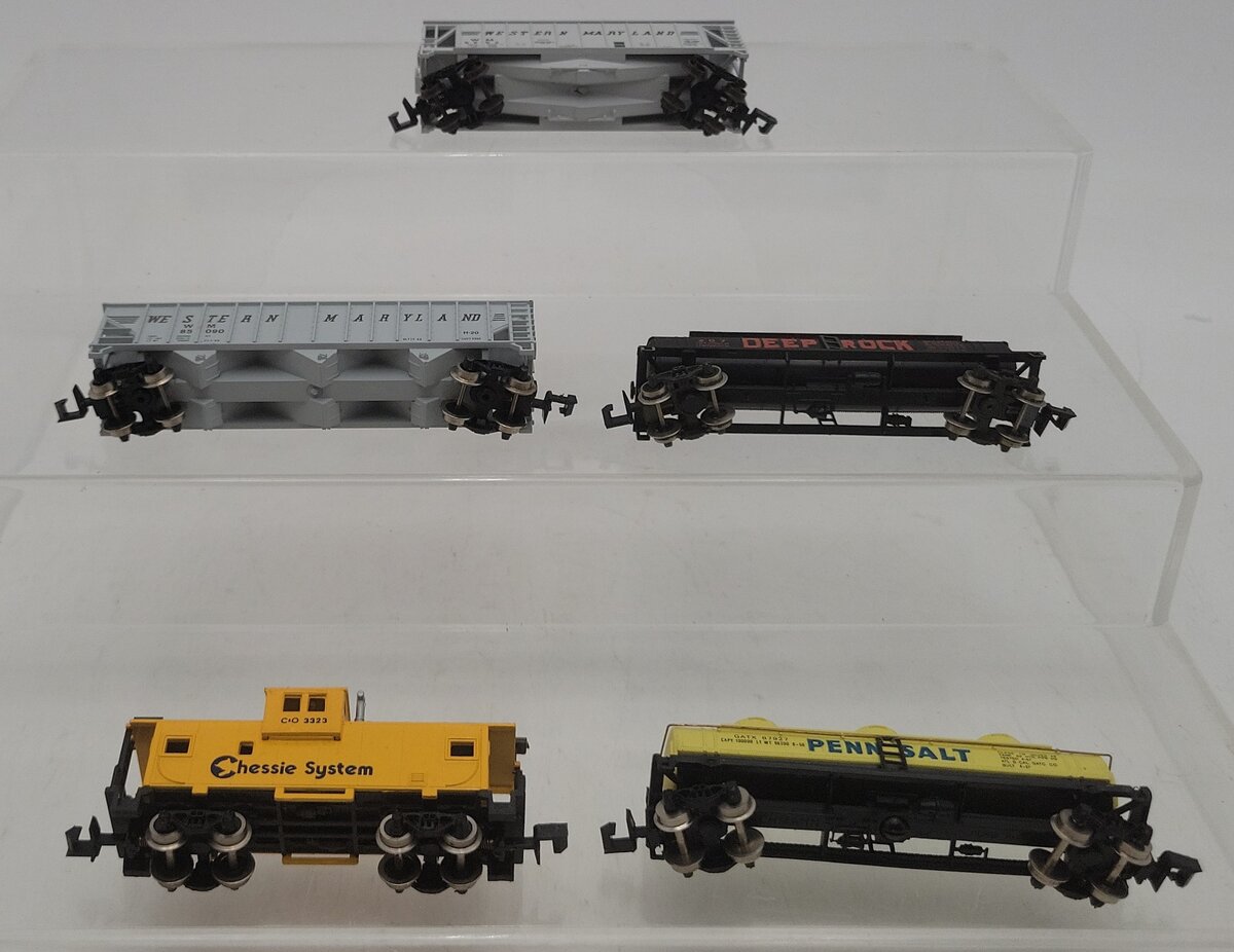 Atlas & Bachmann N Scale Assorted Freight Cars [5] VG/Box