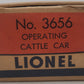 Lionel O Gauge Assorted Freight Cars #6017, #6142, #6560, #6142, #3656 VG/Box