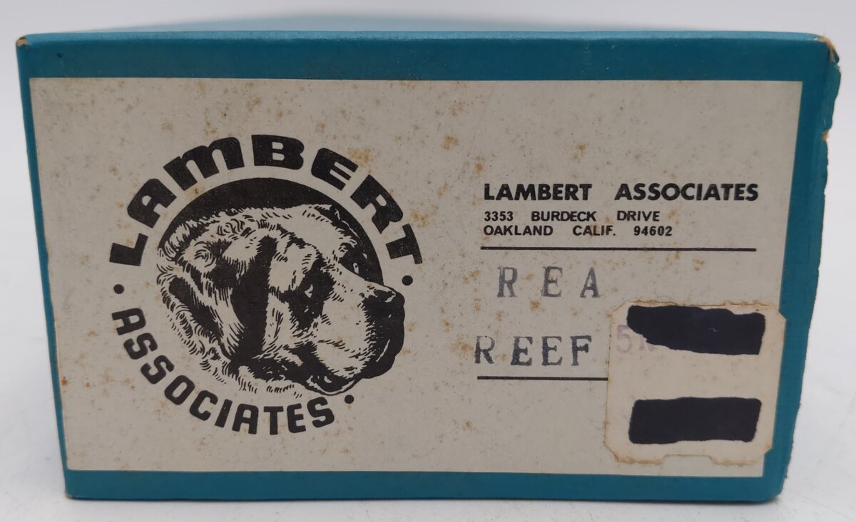 Lambert BRASS HO Scale REA Reefer Car EX/Box