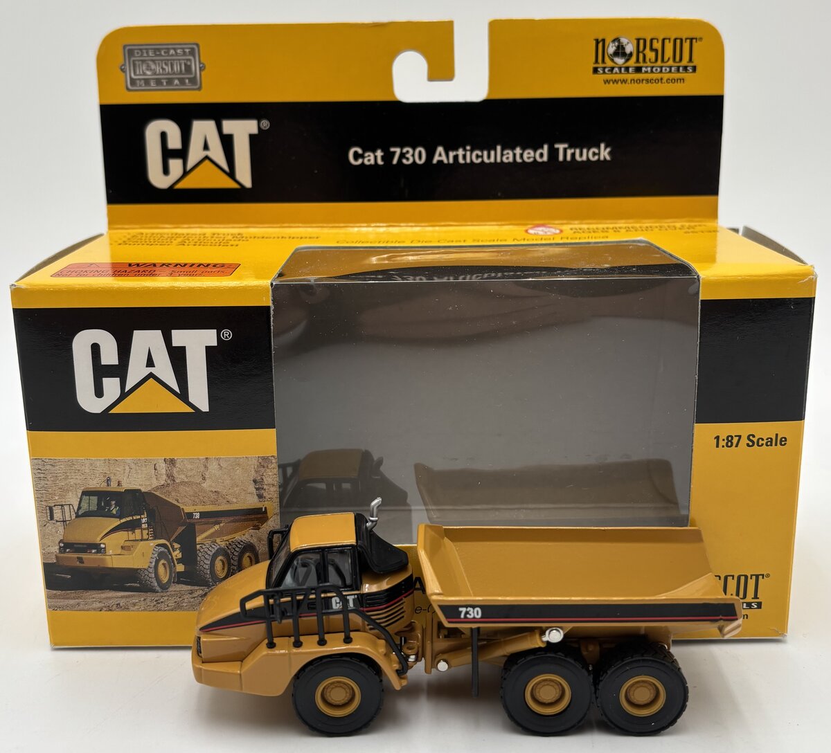 Norscot 55130 1:87 Scale Diecast Assembled Caterpillar # 730 Articulated Truck LN/Box