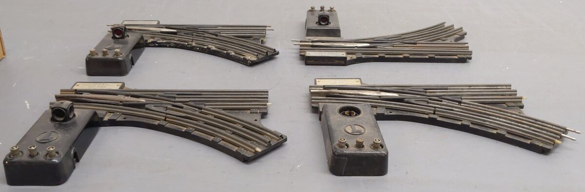Lionel 022 Vintage O Gauge Left-Hand & Right-Hand Electric Remote Switches [4] VG