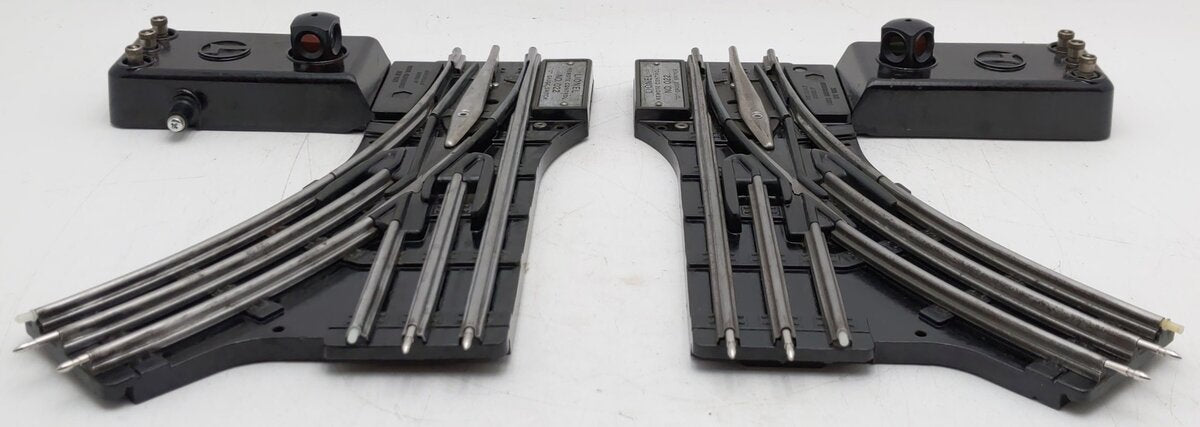 Lionel 022 Vintage O Gauge Left-Hand & Right-Hand Electric Remote Switches VG/Box