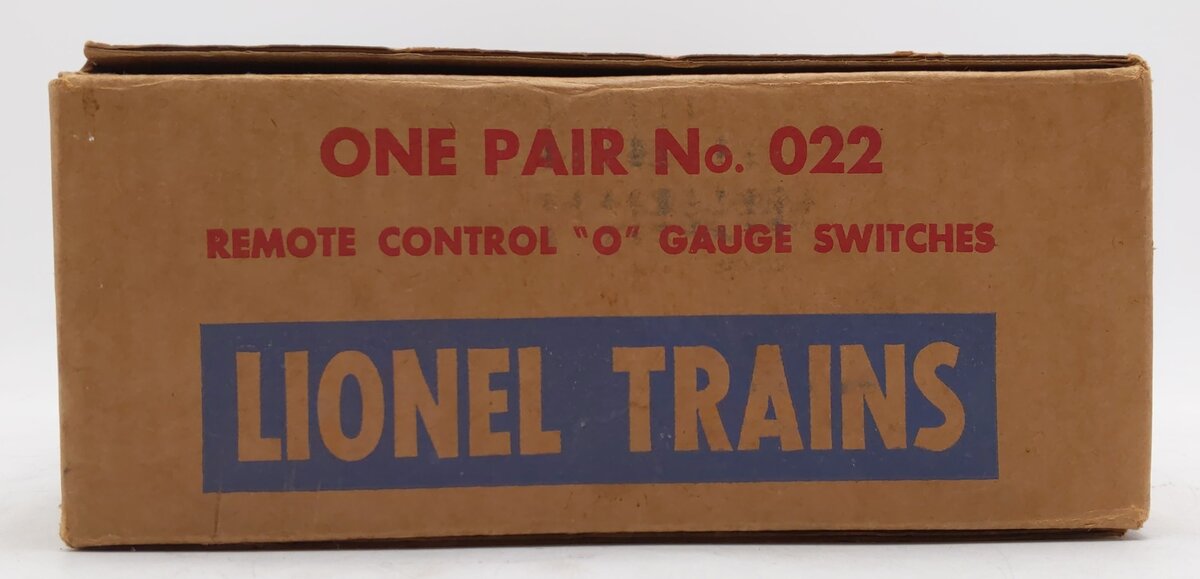 Lionel 022 Vintage O Gauge Left-Hand & Right-Hand Electric Remote Switches VG/Box