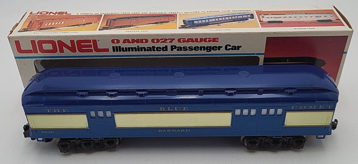Lionel 6-9536 O Gauge Blue Comet "Barnard" Baggage Car EX/Box