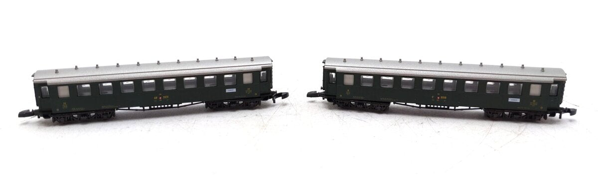 Marklin 87458 Z Scale SBB Era II Passenger Car Set (Set of 2) LN/Box