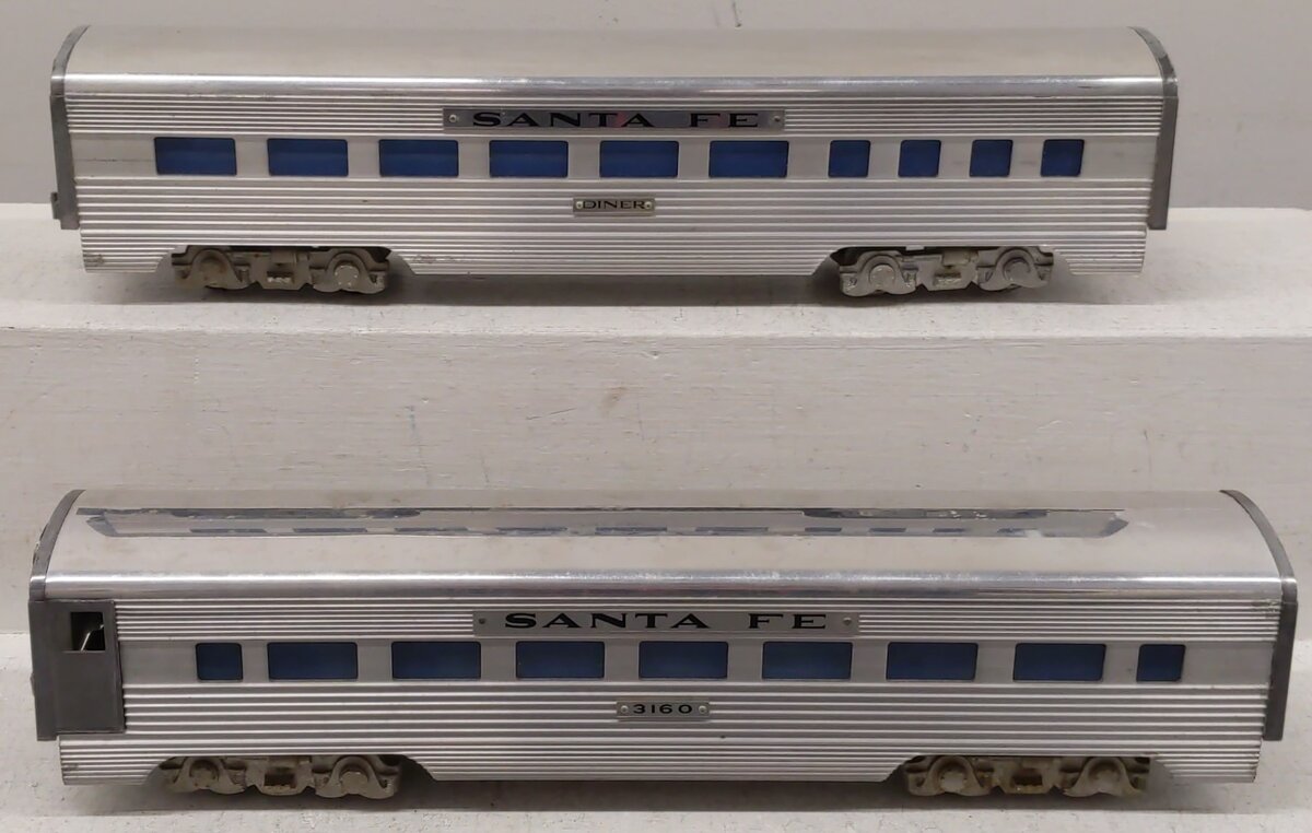 AMT Vintage O Aluminum Santa Fe 3160 Passenger & Diner Cars [2]