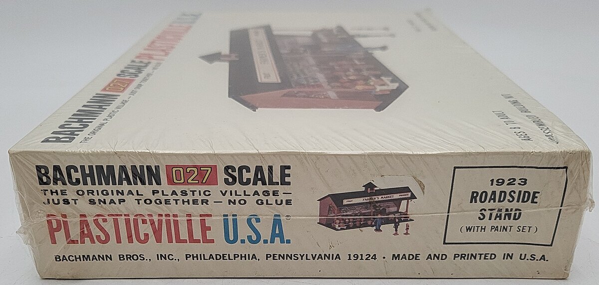 Bachmann O27 Scale Plasticville U.S.A Unpainted Farmer's Market Kit w/Paint Set LN/Box