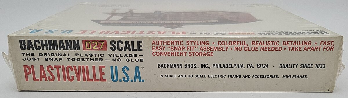 Bachmann O27 Scale Plasticville U.S.A Unpainted Farmer's Market Kit w/Paint Set LN/Box