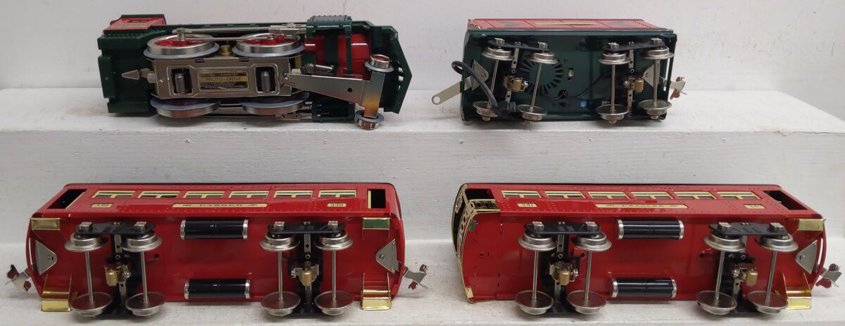 MTH 10-1211-1 Std. Gauge Tinplate No. 384 Steam Passenger Set w/PS2 EX