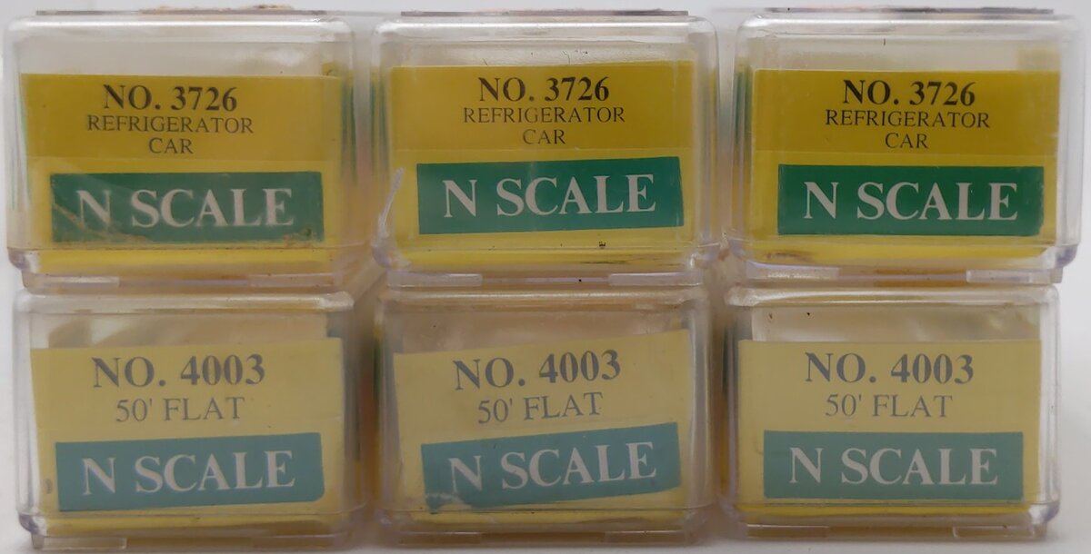Model Power Assorted N Scale Freight Cars: 4003, 3726 [6] LN/Box