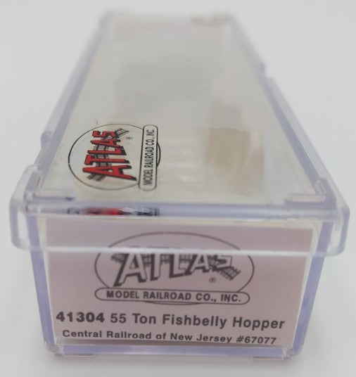 Atlas 41304 N Scale Central of New Jersey 55T Fishbelly Hopper Car #67077 LN/Box