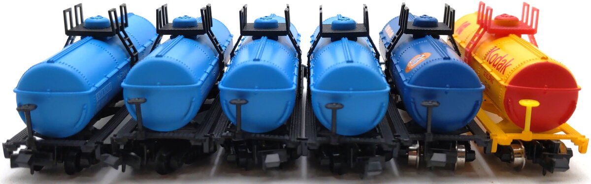 Model Power Assorted N Scale Tank Cars: 3458, 3755, 3751 [6] EX/Box