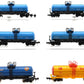 Model Power Assorted N Scale Tank Cars: 3458, 3755, 3751 [6] EX/Box