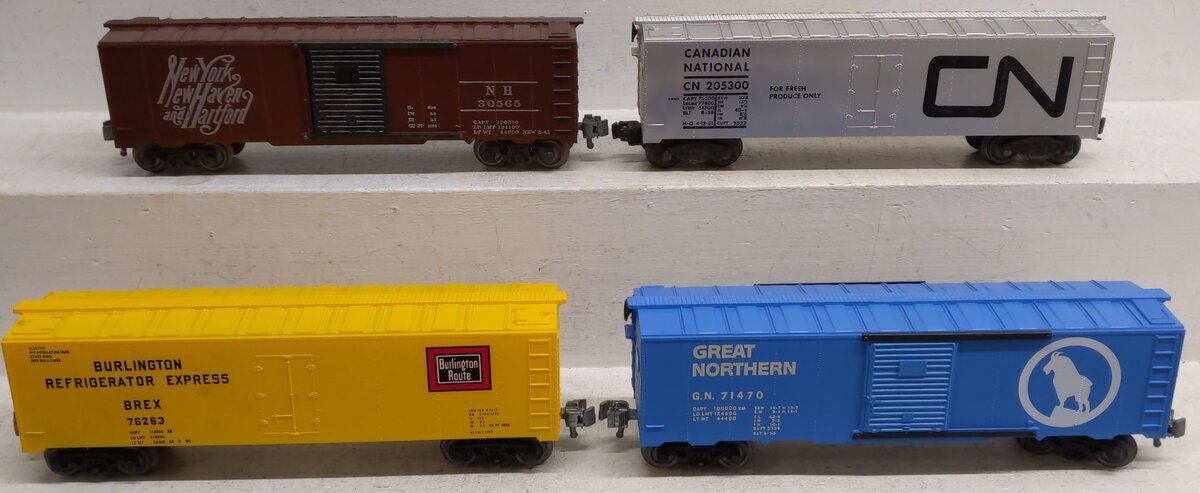 KMT Vintage O Boxcars: 76263, 71470, 205300, 30565 [4] VG
