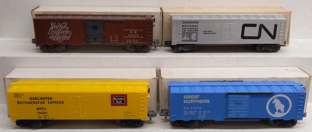 KMT Vintage O Boxcars: 76263, 71470, 205300, 30565 [4] VG
