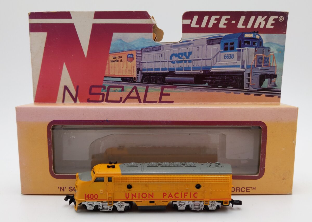 Life Like 7752 N Scale Union Pacific F7 Diesel Locomotive #1400 EX/Box