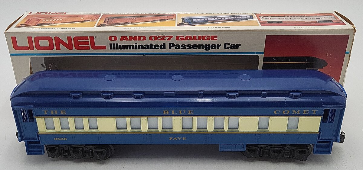 Lionel 6-9538 O Gauge Blue Comet "Faye" Pullman Passenger Car #9538 EX/Box
