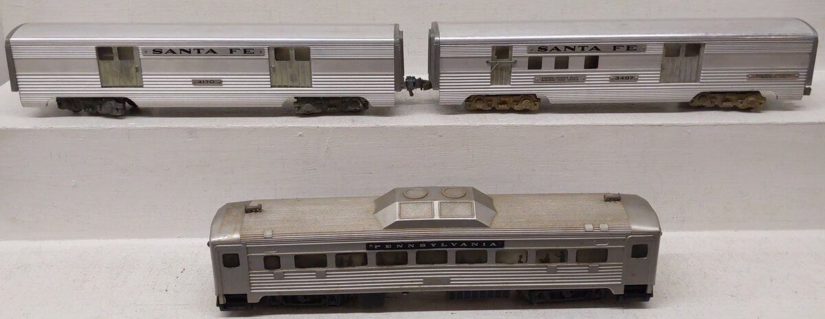 AMT Vintage O Santa Fe and Pennsylvania Passenger Cars: 5260, 4170, 3407 [3]