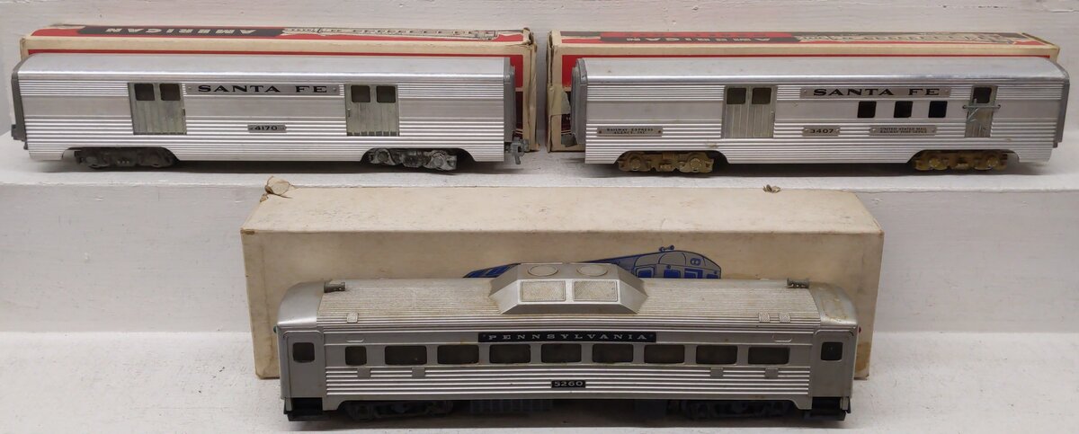 AMT Vintage O Santa Fe and Pennsylvania Passenger Cars: 5260, 4170, 3407 [3]