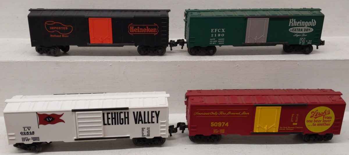 KMT O Gauge Assorted Boxcars 7038, 2190, 50974, 62545 [4] VG