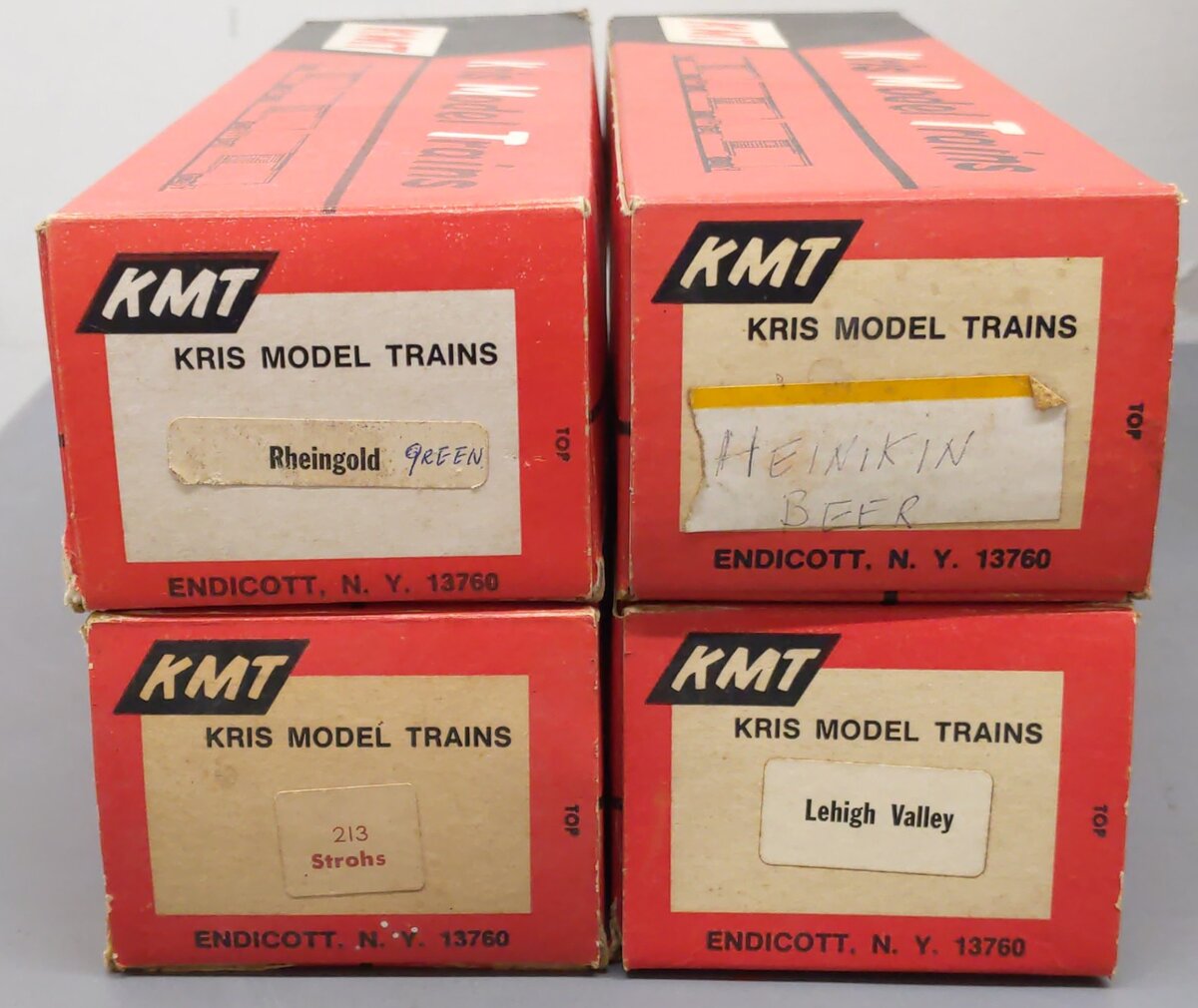 KMT O Gauge Assorted Boxcars 7038, 2190, 50974, 62545 [4] VG
